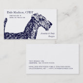 Carte De Visite Affaires de chien d'Airedale (Devant / Derrière)