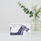 Carte De Visite Affaires de chien d'Airedale (Debout devant)
