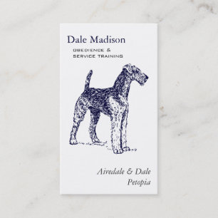 Carte De Visite Affaires de chien d'Airedale