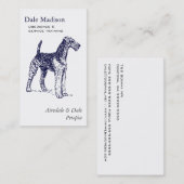 Carte De Visite Affaires de chien d'Airedale (Devant / Derrière)