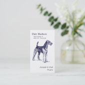 Carte De Visite Affaires de chien d'Airedale (Debout devant)