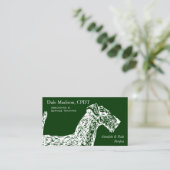 Carte De Visite Affaires de chien d'Airedale (Debout devant)