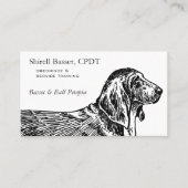 Carte De Visite Affaires de chien de Basset Hound (Devant)
