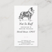 Carte De Visite Affaires de chien de colley (Devant)