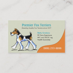 Carte De Visite Affaires de chiot d'éleveur de chiens de Fox