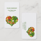 Carte De Visite Affaires de coeur de fruits et légumes (Devant / Derrière)