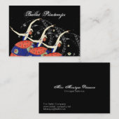 Carte De Visite Affaires de conception de ballerine de Printemps (Devant / Derrière)