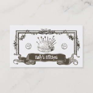 Carte De Visite Affaires de couture vintages de Crafter d'ouvrièr