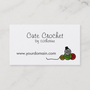 Carte De Visite Affaires de crochet de Knit de Noël de bonhomme d