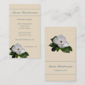 Carte De Visite Affaires de fleur de magnolia (Devant / Derrière)
