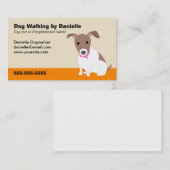 Carte De Visite Affaires de marche de chien (Devant / Derrière)
