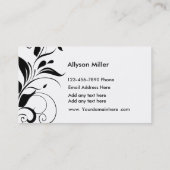 Carte De Visite Affaires de monogramme de dames (Dos)