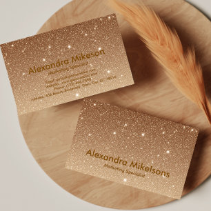 Carte De Visite Affaires de paillettes dorées de luxe