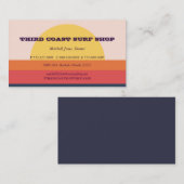 Carte De Visite Affaires de professionnel de magasin de surf de (Devant / Derrière)
