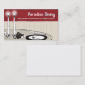 Carte De Visite affaires de restauration de chef de plat de dîner (Devant / Derrière)
