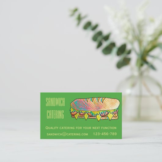 Carte De Visite Affaires de restauration pour des fonctions de (Debout devant)