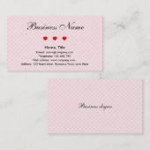 Carte De Visite Affaires de Romance (Devant / Derrière)