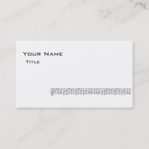 Carte De Visite Affaires de score de musique Carte-Blanches
