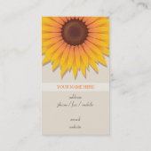 Carte De Visite Affaires de tournesol (Dos)