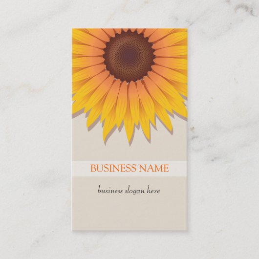 Carte De Visite Affaires de tournesol (Devant)