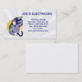 Carte De Visite affaires électriques de travailleur de monteur de (Devant / Derrière)