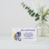 Carte De Visite affaires électriques de travailleur de monteur de (Debout devant)