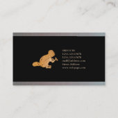 Carte De Visite Affaires en bois de menuiserie de charpentier (Dos)