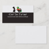 Carte De Visite affaires géantes de légumes de chef d'homme de (Devant / Derrière)