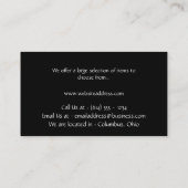 Carte De Visite Affaires Girly Card2 de diva de fille de Tour (Dos)