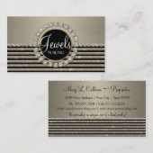 Carte De Visite Affaires horizontales modernes de parties (Devant / Derrière)