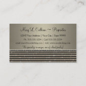 Carte De Visite Affaires horizontales modernes de parties (Dos)