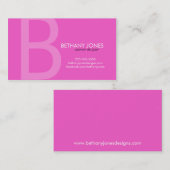 Carte De Visite Affaires initiales de monogramme (Devant / Derrière)