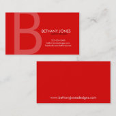 Carte De Visite Affaires initiales de monogramme (Devant / Derrière)