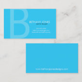 Carte De Visite Affaires initiales de monogramme (Devant / Derrière)