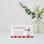 Carte De Visite Affaires italiennes de pizza du restaurant | (Debout devant)