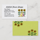 Carte De Visite Affaires jaunes de fleur de Labrador (Devant / Derrière)