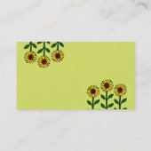 Carte De Visite Affaires jaunes de fleur de Labrador (Dos)