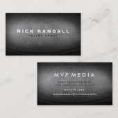 Carte De Visite Affaires masculines de peau de porc de texture (Devant / Derrière)