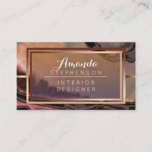 Carte De Visite Affaires modernes de cuivre de design d'intérieur