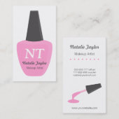 Carte De Visite Affaires modernes de maquilleur de vernis à ongles (Devant / Derrière)