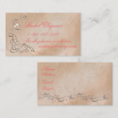 Carte De Visite Affaires nuptiales d'élégance (Devant / Derrière)