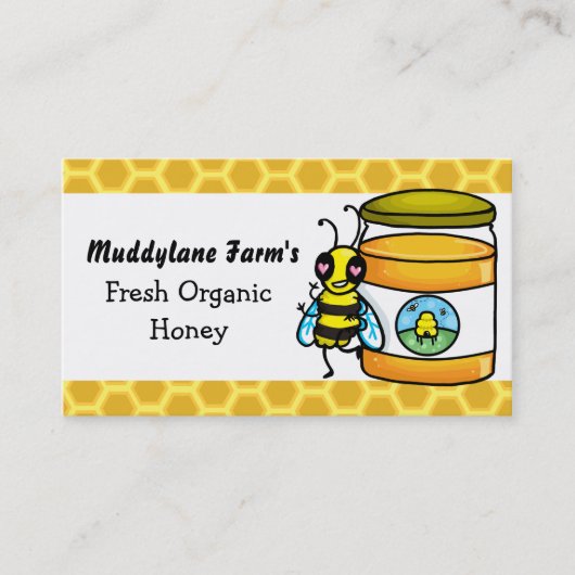 Carte De Visite Affaires personnalisables d'abeille (Devant)
