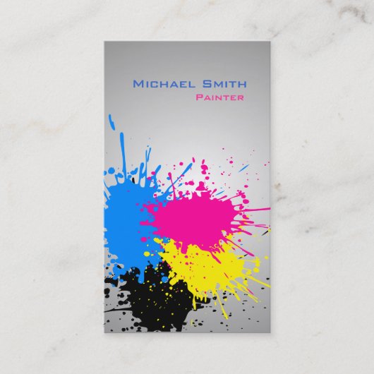 Carte De Visite Affaires professionnelles de peinture (Devant)