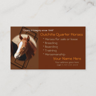 Carte De Visite Affaires quartes Cards-1-customize de cheval et de