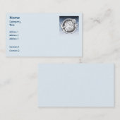 Carte De Visite Affaires simples bleues (Devant / Derrière)
