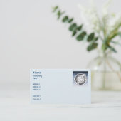 Carte De Visite Affaires simples bleues (Debout devant)