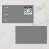 Carte De Visite Affaires simples gris-foncé (Devant / Derrière)