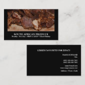 Carte De Visite Affaires sud-africaines de biltong (Devant / Derrière)