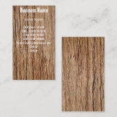 Carte De Visite Affaires sur le bois de teck (Devant / Derrière)