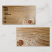 Carte De Visite Affaires sur le bois non fini (Devant / Derrière)